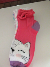 Girls Cat & Jack Ankle Socks 7 Pairs L Large CATS HEARTS Pastel Colors  NIP Girls' Socks price