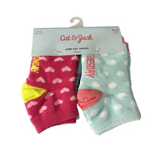 Cat & Jack Girls Low-Cut Socks 7 Pairs Multicolor Neutral Size 4T-5T 8-11 New Girls' Socks price