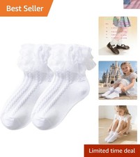 Elegant Cotton Lace Ruffle Socks for Children - Ideal Gift for Girls Aged 4-6 Girls' Socks price