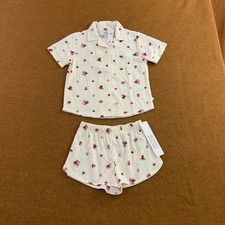 Gap Kids Girls Size 8 Cream Floral Recycled Polyester Pajama Set NWT Girls' Pajamas price
