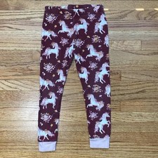 Member's Mark Girls Unicorn Floral Pajama Pants 3T Maroon Cotton Bottoms Only Girls' Pajamas price