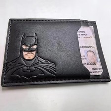 Personalized Leather Bat Wallet  Superhero Mask Card Holder Heroic ID Wallet Unisex Wallet price