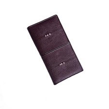 Genuine Leather Skin Luxury  three-dot pattern Brown Bifold Women's Wallet Long Unisex Wallet price