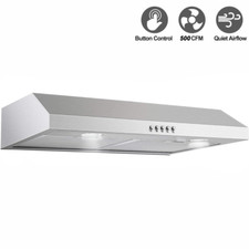 SNDOAS 30 inch Kitchen Under Cabinet Range Hood Stainless Steel 500CFM Vent LEDs Range Hoods price