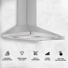 30 in Wall Mount Range Hood Stainless Steel 450CFM Convertible Kitchen Vent New Range Hoods price