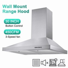 Wall Mounted Range Hood 30 inch Stainless Steel Filters 450CFM Cook Vent New Range Hoods price