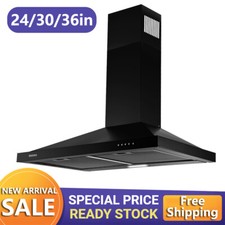 24/30/36 in Wall Mount Range Hood Kitchen Vent Black Stainless Steel 3-Speed New Range Hoods price