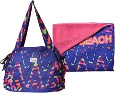 100% Beach Towel Convertible into a Beach Bag Blanket Multi-functional Beach Towel price
