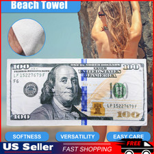 US USA 100 HUNDRED DOLLAR BILL BEACH BATH TOWEL $100 MONEY  70 X 140 NEW Beach Towel price