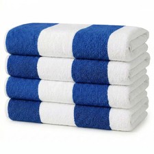 Kaufman - Large Beach Towel | 30" x 60" Terry Cabana Striped Beach Towels 4 Pack Beach Towel price