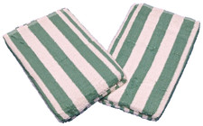 3 Piece - Hotel & Spa Pool Beach Towels 100% Ring Spun Cotton Jade/White Striped Beach Towel price