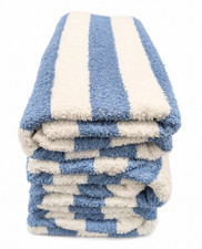 3 Count Cabana Beach Pool Towels, Blue and White Stripe, 100% Cotton, 30 x 60 in Beach Towel price