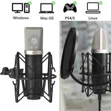 Condenser Microphone 192kHz/24Bit for Podcast Recording, PC Computer Gaming Stre Computer Microphone price
