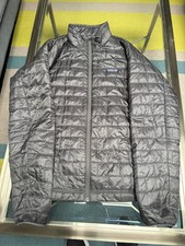 Patagonia Nano Puff Jacket for Men, Size Medium - Charcoal Gray Men's Raincoat price