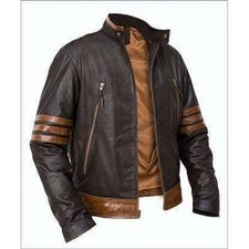 MEN'S BROWN GENUINE LAMBSKIN LEATHER CAFE RACER BIKER MOTO JACKET VINTAGE Men's Raincoat price