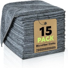 Microfiber Cleaning Cloths Bulk-15 Pack, Gray Microfiber Towels for Cars, Ultra Towel Machine price