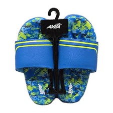 New Avia Boys Memory Foam Slide Sandals Size 1 Blue Horizon Comfort Pool Beach Boys' Slippers & Sandals price