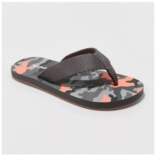 Boys' Cal Slip-On Thong Sandals - Cat & Jack™ Red Camo Boys' Slippers & Sandals price