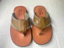 Dolce Gabanna new boys leather thong sandals slippers choose your size RTL $190 Boys' Slippers & Sandals price
