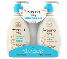 AVEENO Baby Daily Care Set - Wash & Shampoo, 12 fl oz + Lotion, 12 fl oz Baby Care Set price