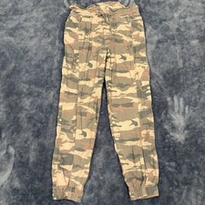 abercrombie kids Boy's Size 9/10 Gray Camo Jogger Pants Cargo Elastic Waist Boys' Pants price