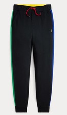 Polo Ralph Lauren Boys Doubleknit Color Block Jogger Track Pants Size  M 10/12 Boys' Pants price
