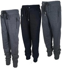 BROOKLYN VERTICAL 3-Pack Boys Fleece Cotton Joggers Sweatpants with Zipper... Boys' Pants price