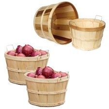 Lehman's USA Made Half and Full Bushel Baskets, Poplar Wood with Handles, 2 Pack Basket price