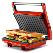 Panini Press Grill - Sandwich Maker with Non-Stick Cooking Plate Red Sandwich Makers price
