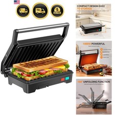 Sandwich Maker Grill Panini Press Electric Grill Non-Stick 3-in-1 Stainless S... Sandwich Makers price
