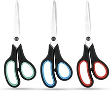 Multipurpose Stainless Steel Scissors Set with Comfort Grip Handles, 3-Pack Scissors price