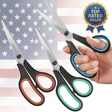 **3-Pack Heavy Duty 8" Scissors – Ultra-Sharp Precision & Comfort Grip** Scissors price