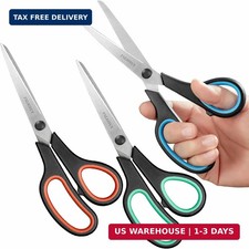 3-Pack Heavy Duty Scissors with Ultra Sharp Blades and Comfort Grip Home 8" Scissors price