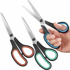 3-Pack 8" Scissors, Stainless Steel Craft Scissors, All Purpose Heavy Duty Scissors price