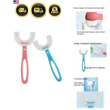 2 PCS U-Shaped Kids Toothbrush, Soft Manual Training Toothbrush for Kids 6-12... Baby Toothbrush price