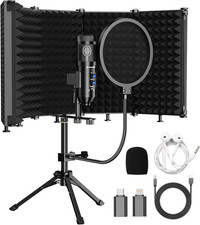 Upgraded Studio Recording Microphone with Isolation Shield & Pop Filter - Music Studio Microphone price