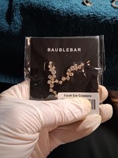 BaubleBar Jewelry "Farah Ear Crawlers" Clear Crystal Earrings NIP 1.5 in Costume Earrings price