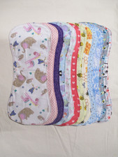 Handmade Infant Baby Burp Cloths-Various Patterns-7.5" W x18"L-Buy More& Save !! Feeding Bib price