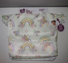 Toddlers 3 PACK Crumb Catcher Ruffle Sleeve Bibs - BRAND NEW W TAGS Feeding Bib price