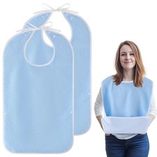 2 Pack Washable Adults Bibs Reusable Waterproof Large Bibs for Eating Feeding Feeding Bib price