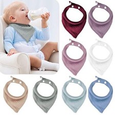 Muslin Bandana Bibs, Neutral Drool Bibs for Boy Girl, Unisex Baby Bibs Soft 8pcs Feeding Bib price