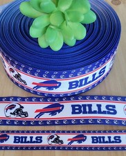 3/8, 5/8, 7/8, 1.5 & 3" (1YD) Buffalo Bills Football Grosgrain Ribbon Ribbons price