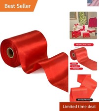 4 Inch x 22Yards Wide Red Satin Ribbon Solid Fabric Large Ribbon for Cutting ... Ribbons price