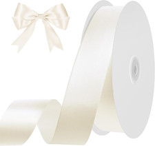 Ivory Ribbon 1 Inch 50 Yards Cream Satin Ribbon for Bows Crafts Home Decor Flowe Ribbons price