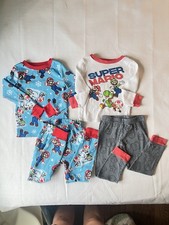 Super Mario Lot Of Two Toddler Boys Two Piece Pajama Set 3t / 4t Baby Pajamas price