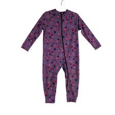 REI Lightweight Bodysuit Pajamas Footless Zip Up Purple Pink Dots Baby Girl 18Mo Baby Pajamas price