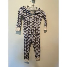 Roller Rabbit Hathi Elephant Pima Cotton Pajama Set Blue White 24 Months Kids Baby Pajamas price