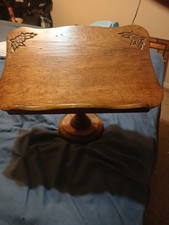 Antique Wood Book Holder Stand 19th Century Engraved Book Holder / Stand price