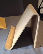 Curved Arch Wooden Book Stand Holder, Beige Light Wood, Book Display Stand Book Holder / Stand price