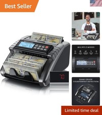 Money Counter Machine with Value Counting, Support Dollar and Euro, UV, MG, M... Money Counting Machine price